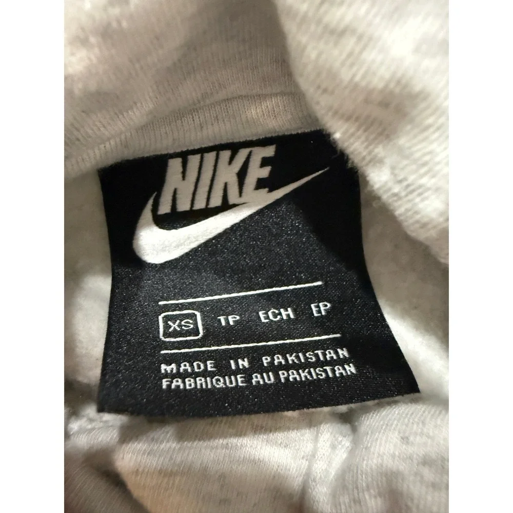 Nike Y2K Pullover Hoodie Women XS Heather Gray Sweatshirt Casual Athletic‎
